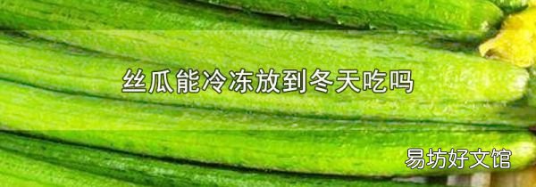 丝瓜能冷冻放到冬天吃吗