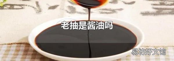 老抽是酱油吗