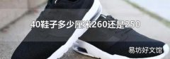 40鞋子多少厘米260还是250