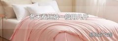 冬天蚕丝被一般用几斤