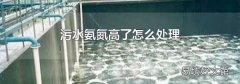 污水氨氮高了怎么处理