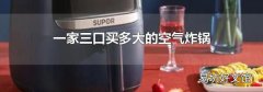 一家三口买多大的空气炸锅