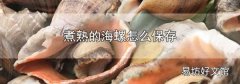 煮熟的海螺怎么保存