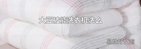 大豆被能洗衣机洗么