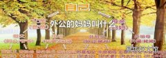 外公的妈妈叫什么