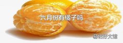 六月份有橘子吗