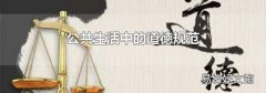 公共生活中的道德规范