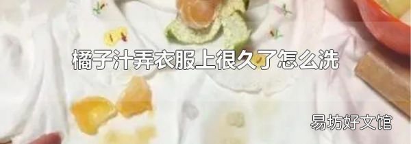 橘子汁弄衣服上很久了怎么洗