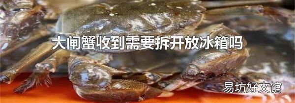 大闸蟹收到需要拆开放冰箱吗