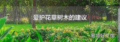 爱护花草树木的建议