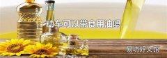 动车可以带食用油吗