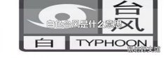 白色台风是什么意思