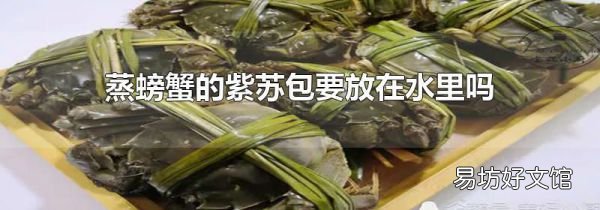蒸螃蟹的紫蘇包要放在水里嗎