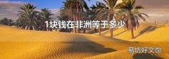1塊錢在非洲等于多少