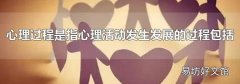 心理过程是指心理活动发生发展的过程包括