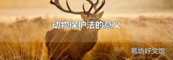 動(dòng)物保護(hù)法的意義