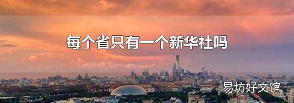 每個省只有一個新華社嗎