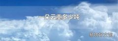 一朵云重多少噸