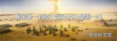我国第一颗原子爆炸成功是哪一年