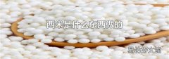 西米是什么东西做的