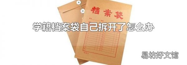 学籍档案袋自己拆开了怎么办
