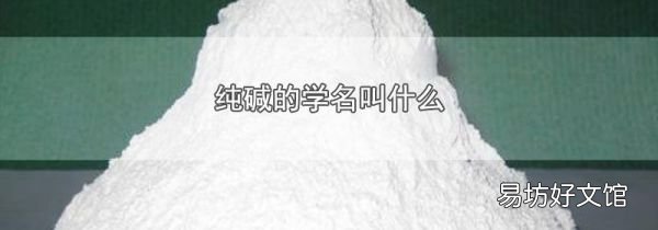 纯碱的学名叫什么