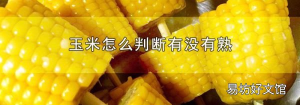 玉米怎么判斷有沒有熟