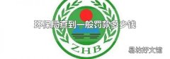环保局查到一般罚款多少钱