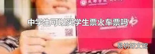 中学生可以买学生票火车票吗