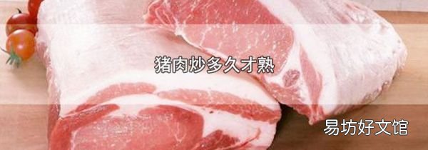 豬肉炒多久才熟