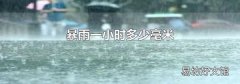 暴雨一小时多少毫米