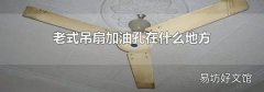 老式吊扇加油孔在什么地方