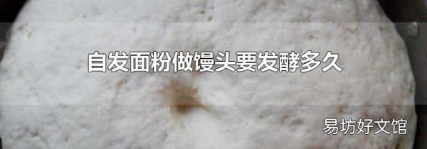 自發(fā)面粉做饅頭要發(fā)酵多久