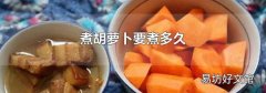 煮胡萝卜要煮多久