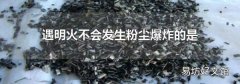 遇明火不会发生粉尘爆炸的是