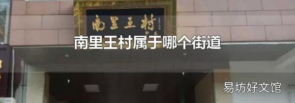 南里王村属于哪个街道