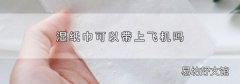 湿纸巾可以带上飞机吗