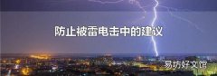 防止被雷电击中的建议