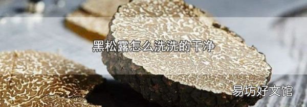 黑松露怎么洗洗的干净