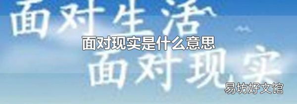面对现实是什么意思